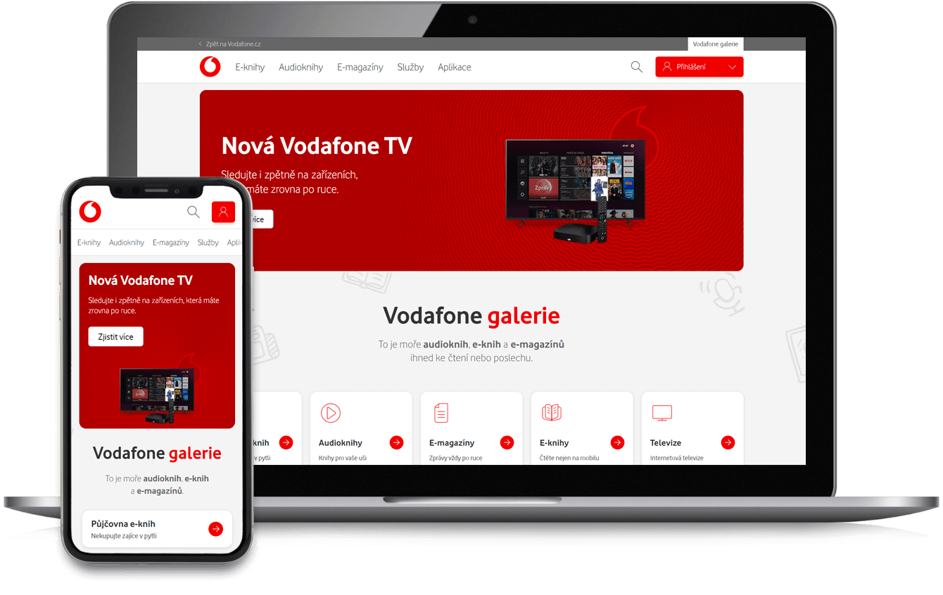 Vodafone Galerie - desktop/responziv